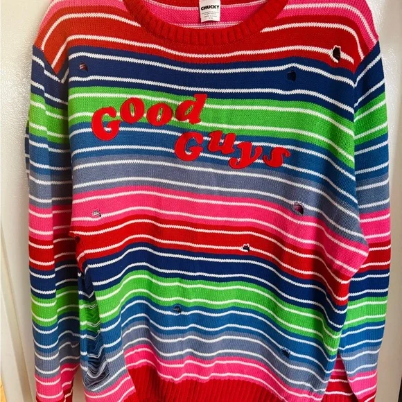 ADULT Chucky Plus Size Sweater/Size XXLarge - Picture 4 of 12